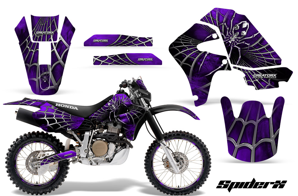 Honda XR650 Graphics Kit SpiderX Purple NP Rims